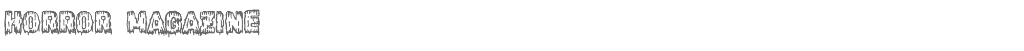 Sample characters Horror Magazine Font